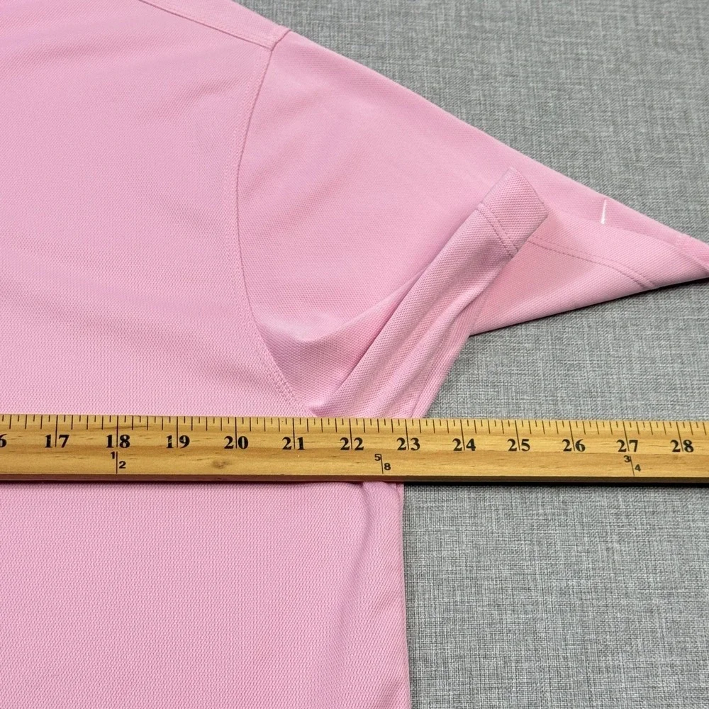 Nike Calusa Pines Polo Golf Shirt Mens‎ Large Pink Dri-FIT Polyester Performance